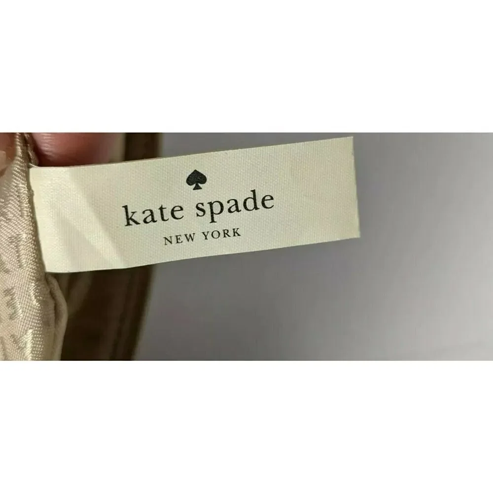 Kate Spade Bag Purse‎ Tan Pink Stripe Oversized Clutch Travel